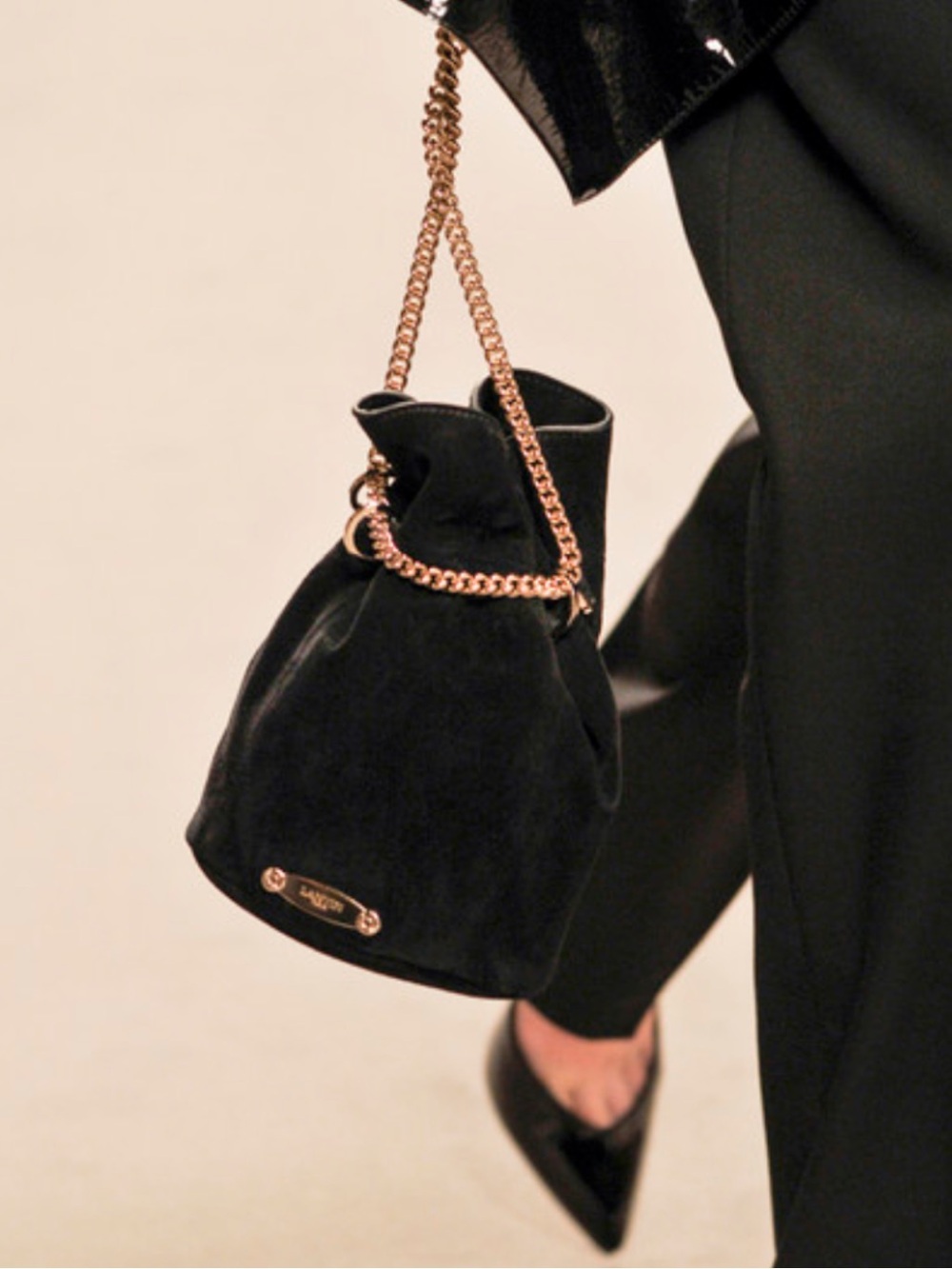 rare Lanvin Mini suede bucket bag